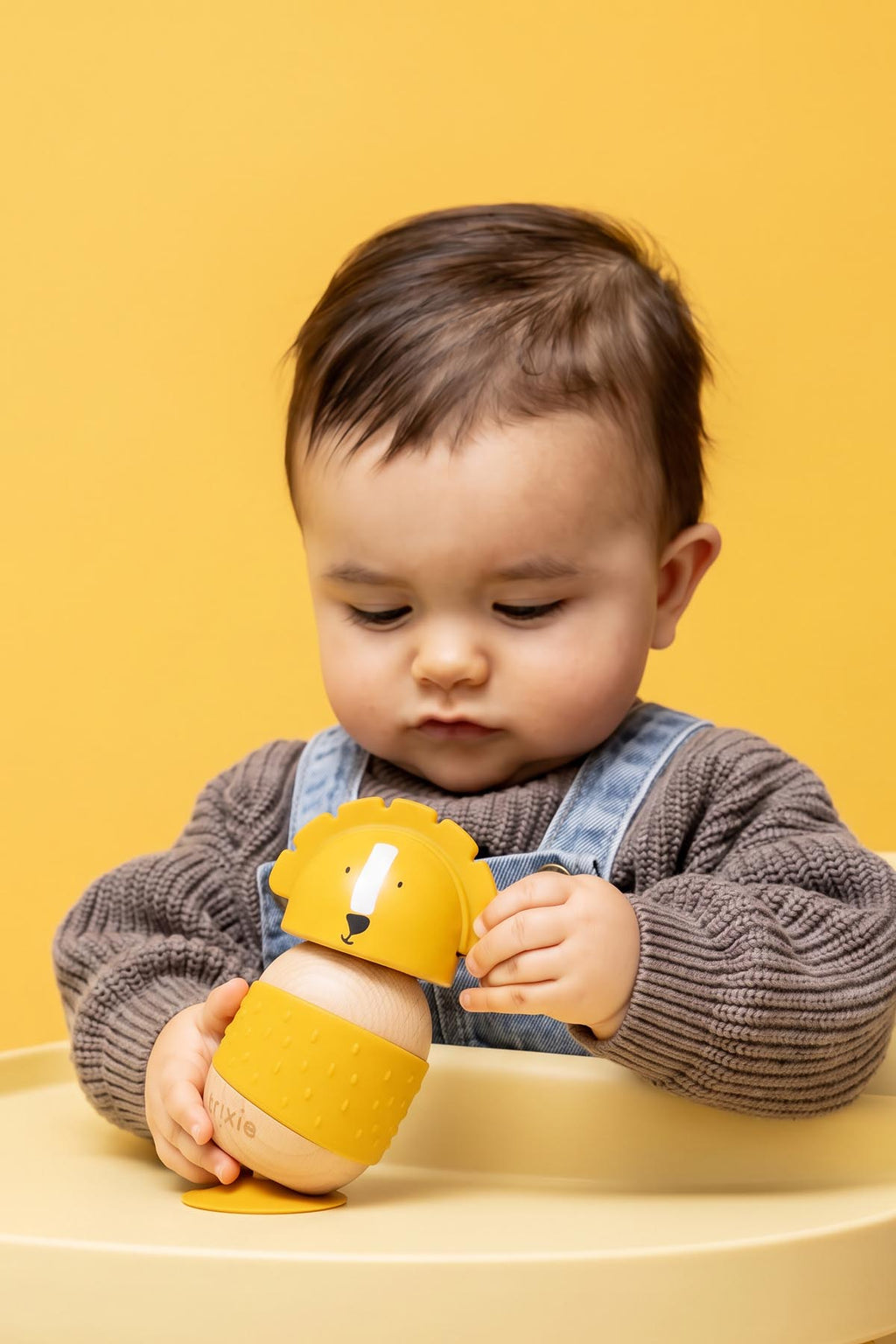 Wooden rattle stacker - Mr. Lion