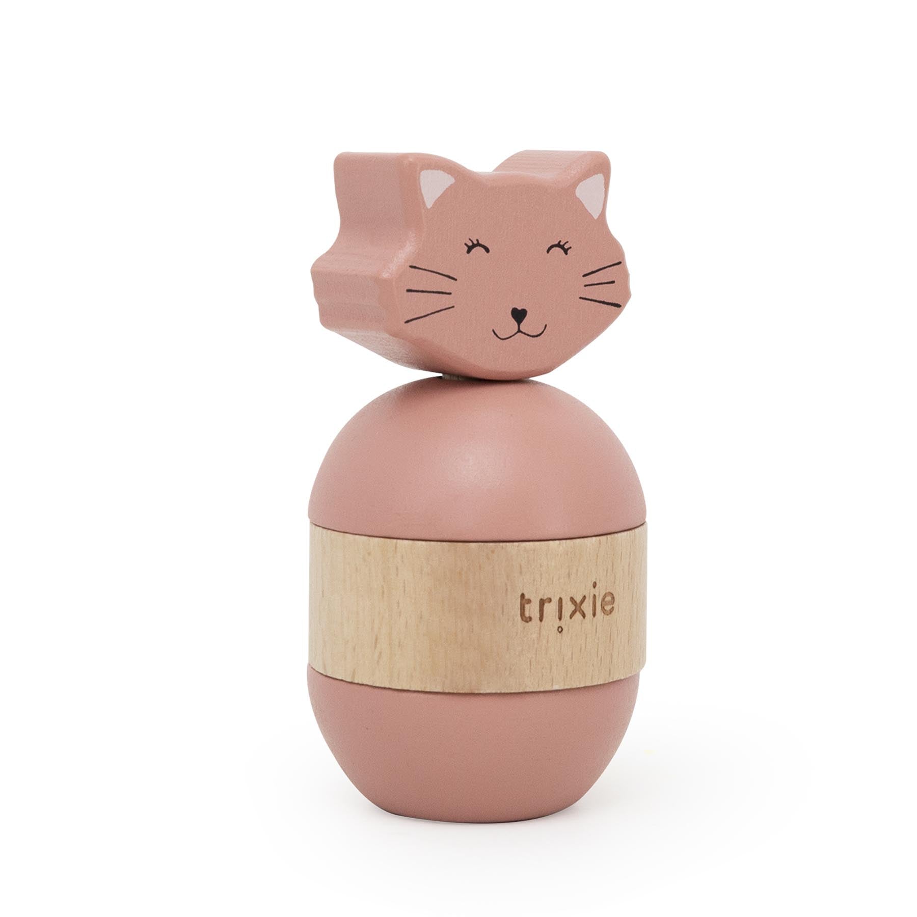 Wooden rattle stacker - Mrs. Cat