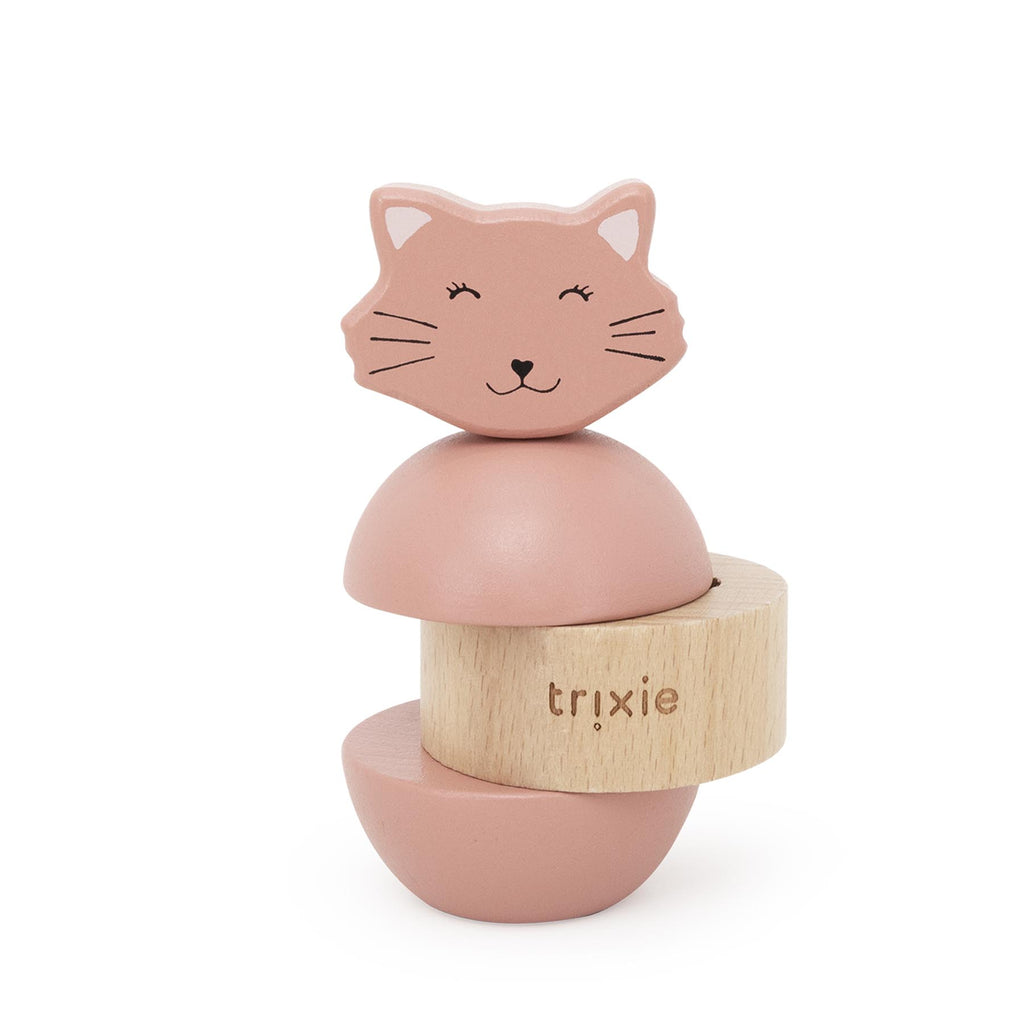 Wooden rattle stacker - Mrs. Cat