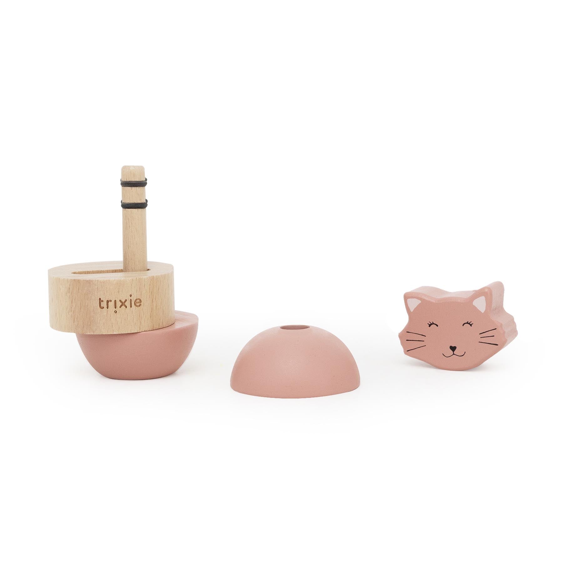 Wooden rattle stacker - Mrs. Cat