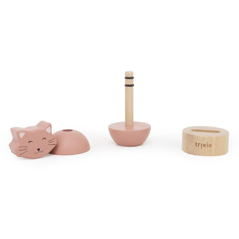 Wooden rattle stacker - Mrs. Cat