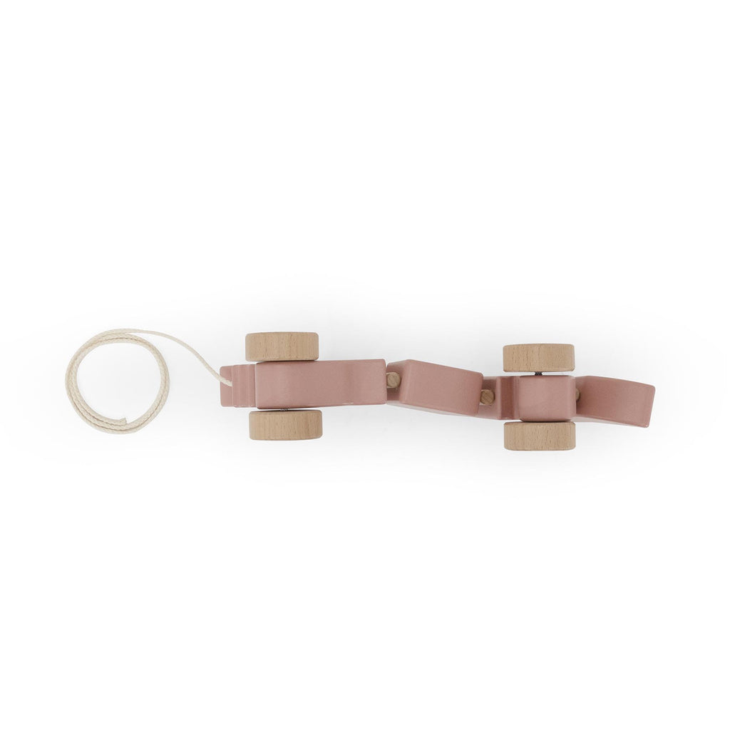 Wooden wiggle pull along toy - Mrs. Cat