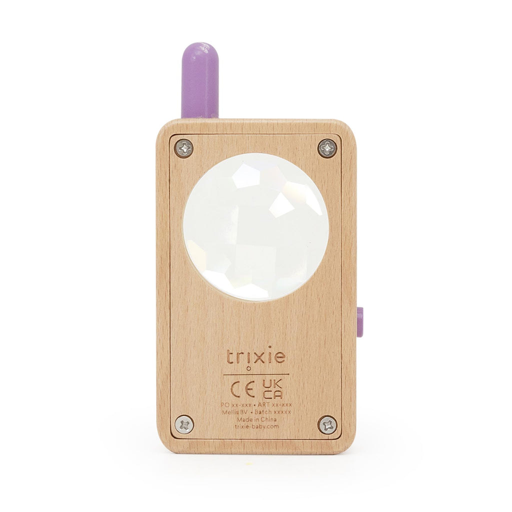 Houten walkie talkie - Mrs. Peacock