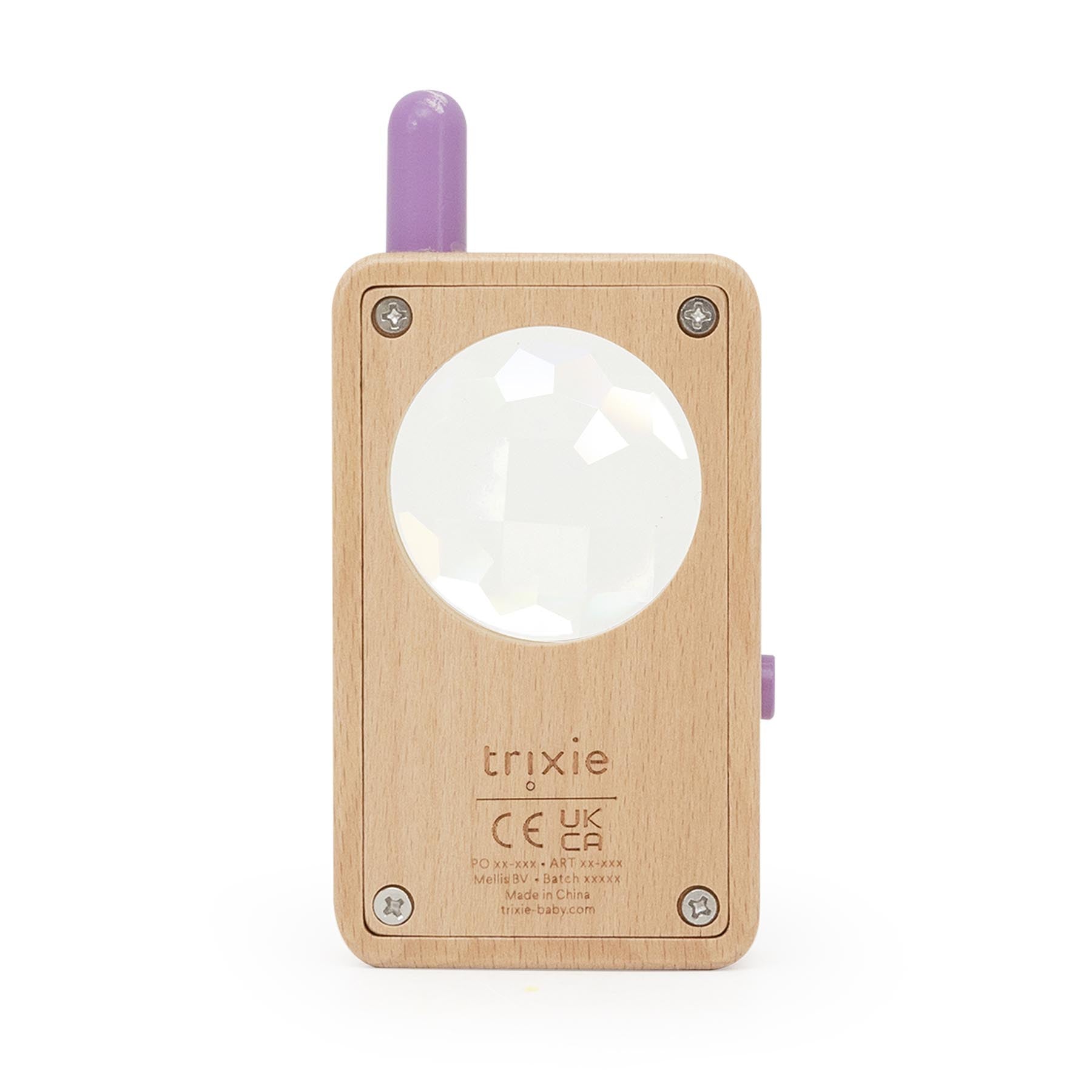 Houten walkie talkie - Mrs. Peacock