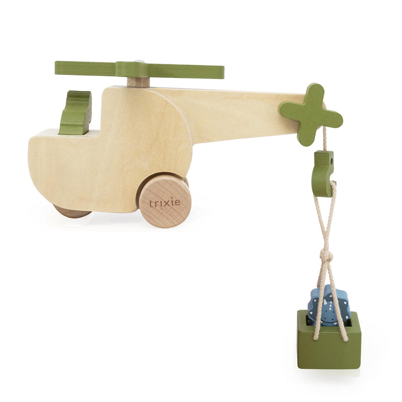 Wooden animal helicopter