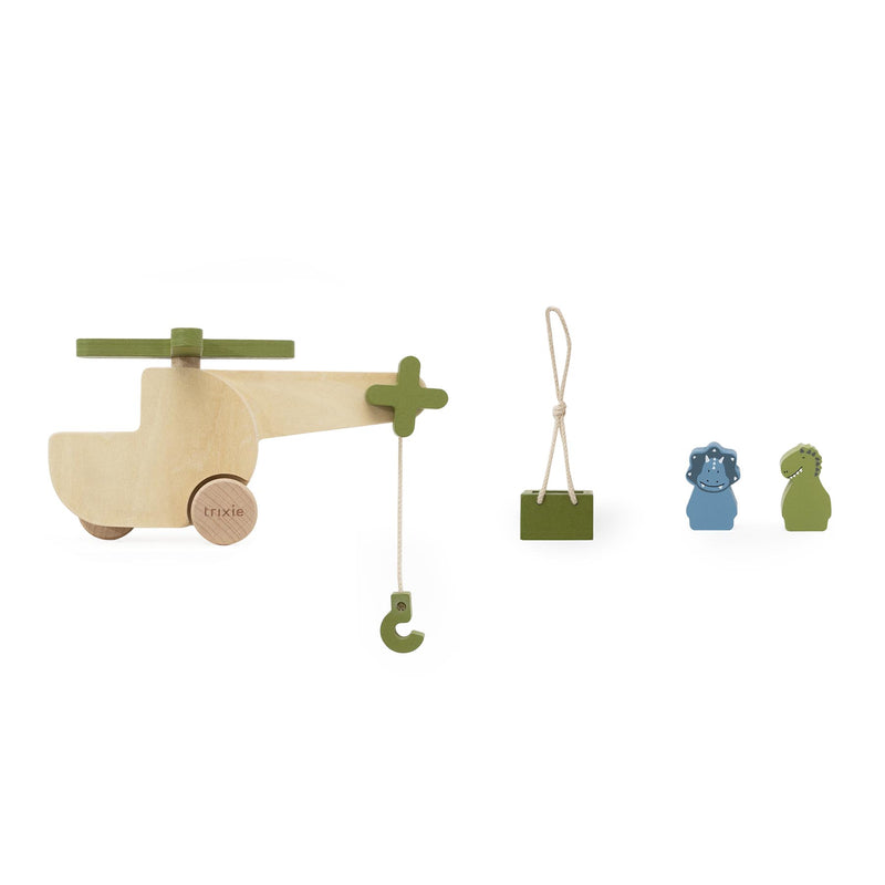 Wooden animal helicopter