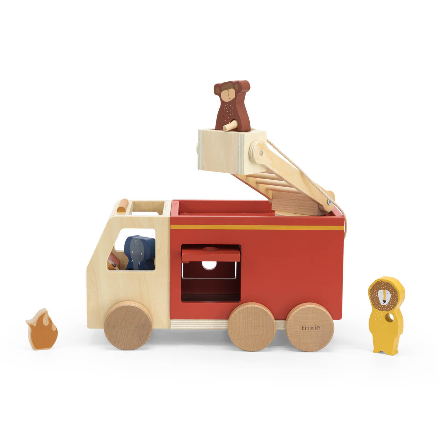 Houten brandweerwagen