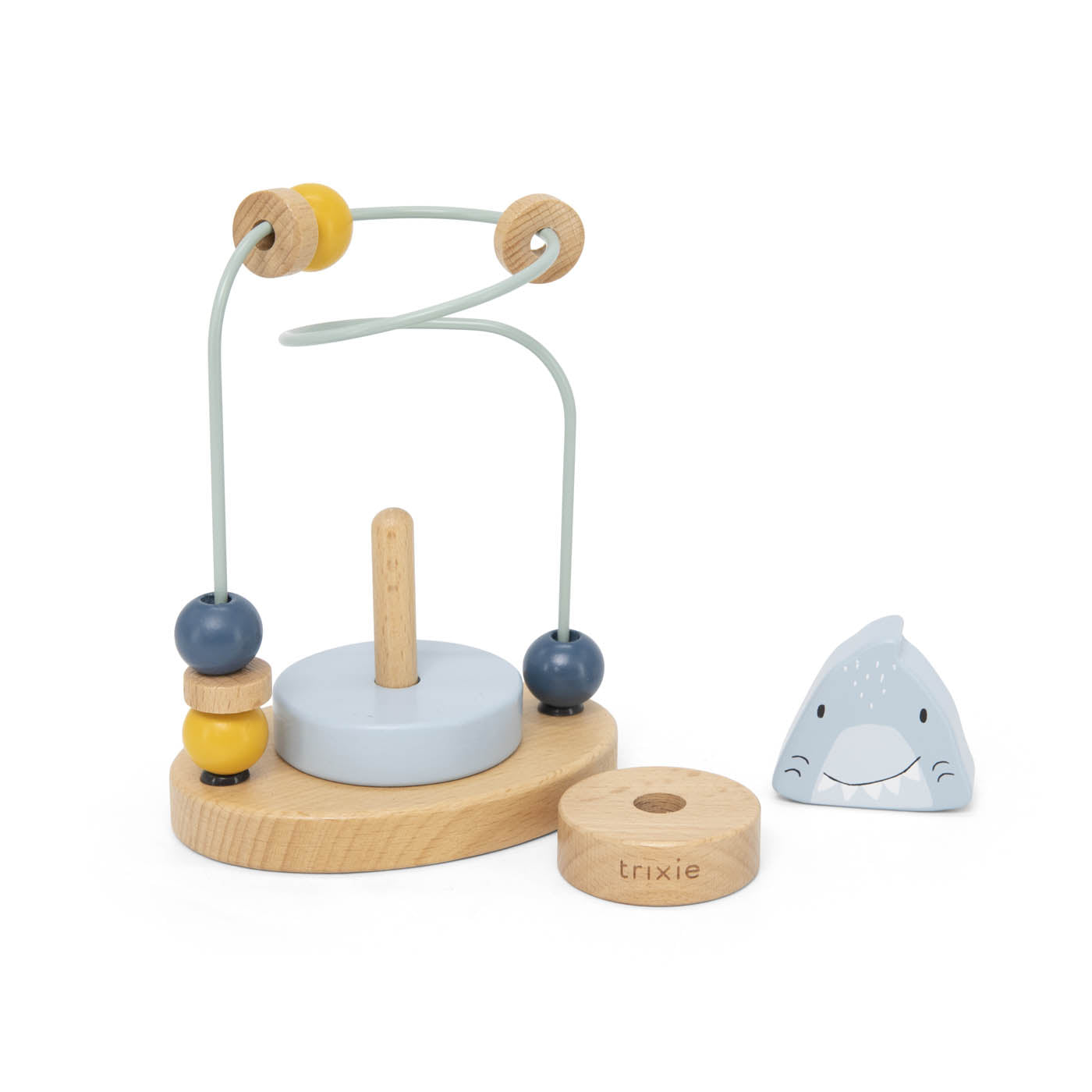 Houten kralenframe - Mr. Shark