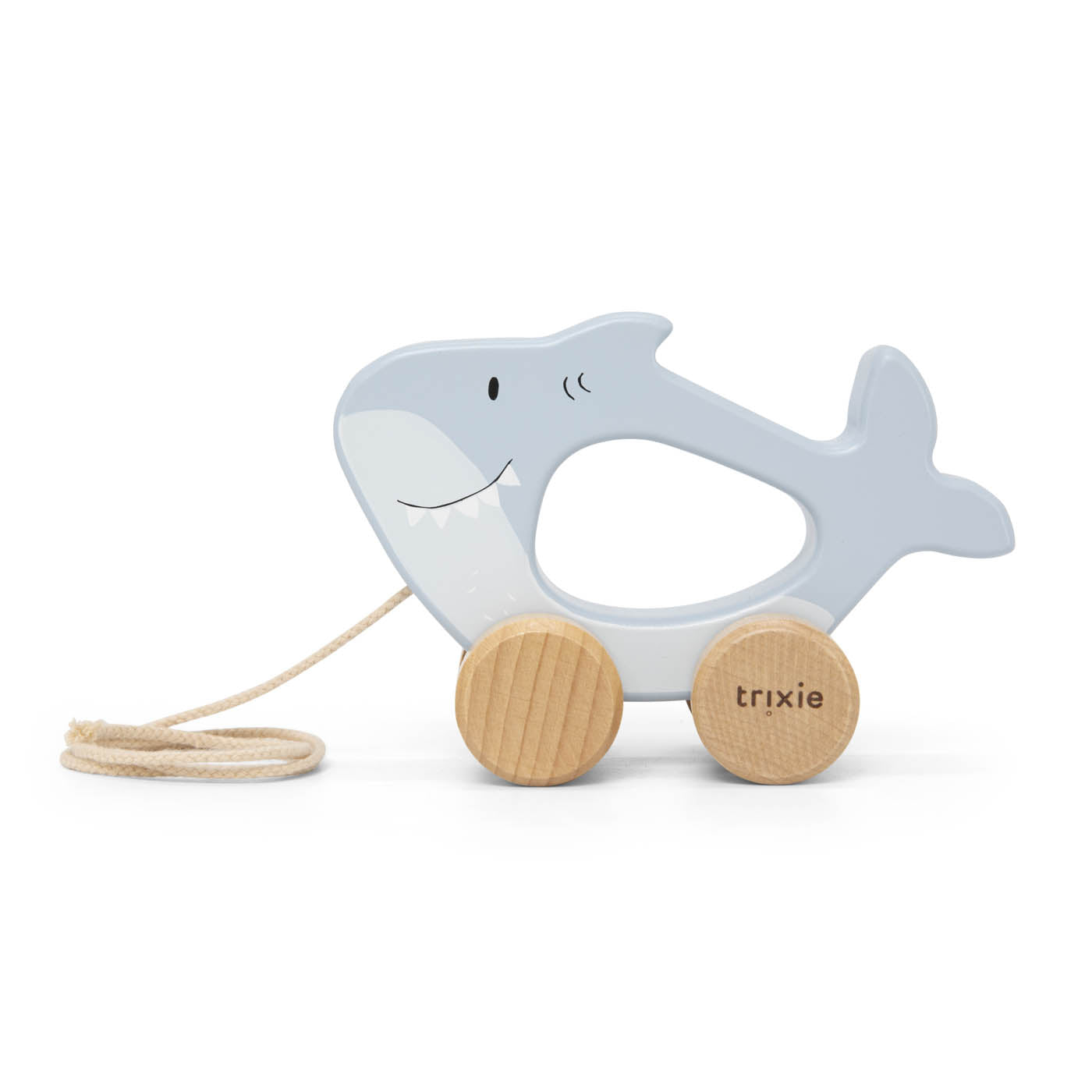 Houten trekspeeltje - Mr. Shark