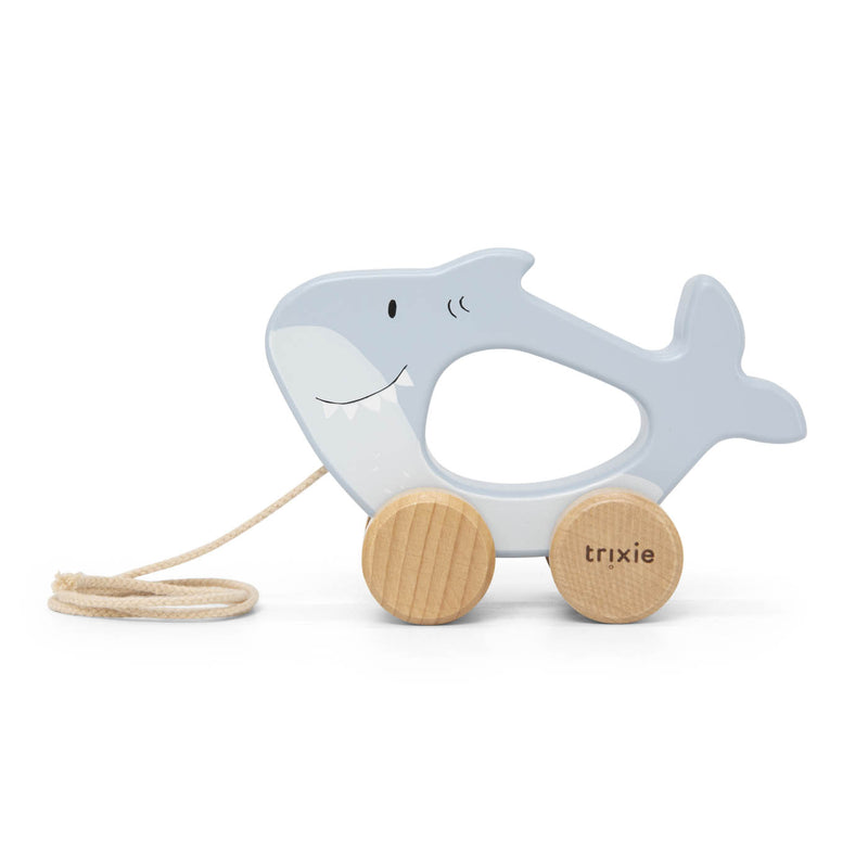 Houten trekspeeltje - Mr. Shark