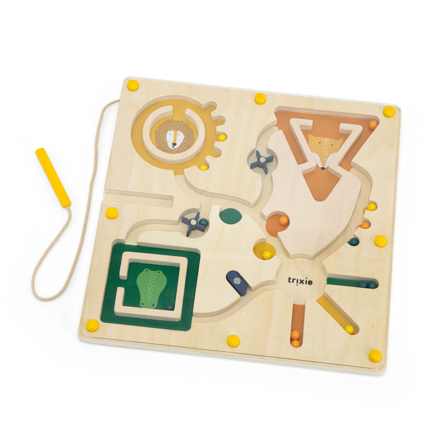 Houten magnetisch doolhof