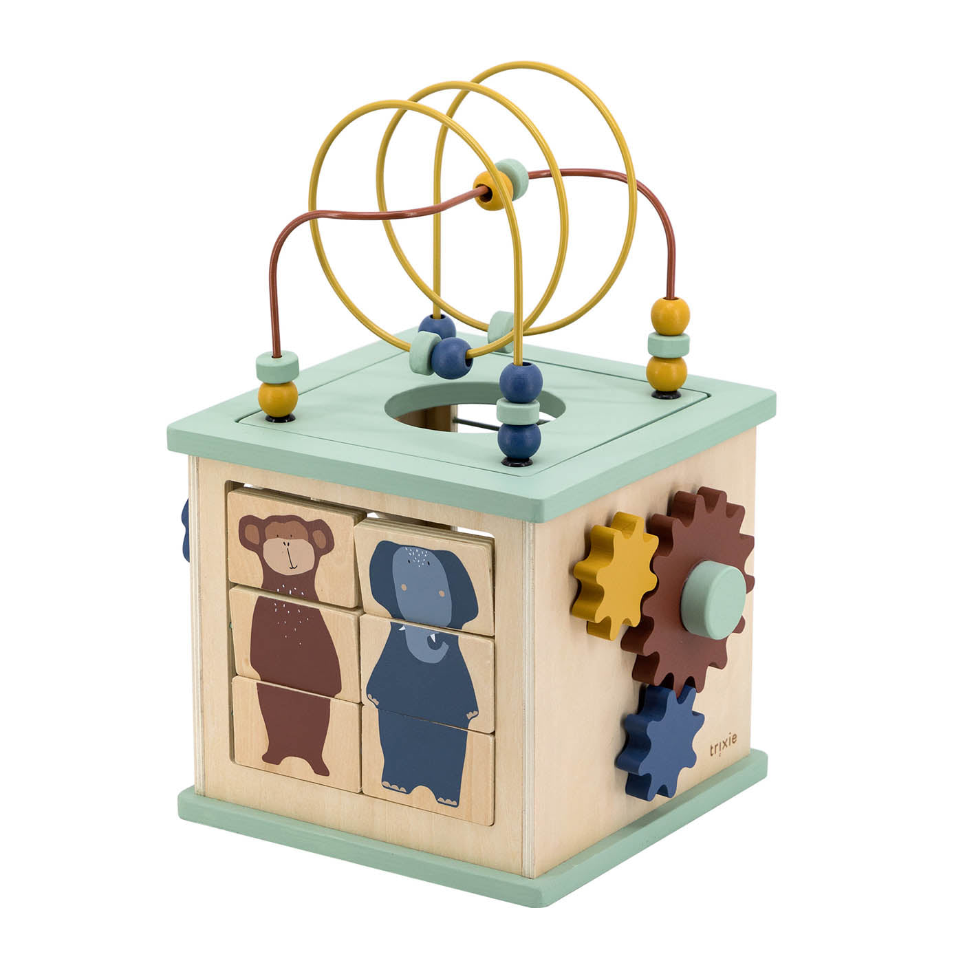 Houten 5-in-1 activiteiten kubus