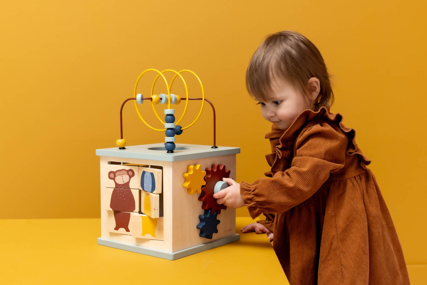 Houten 5-in-1 activiteiten kubus