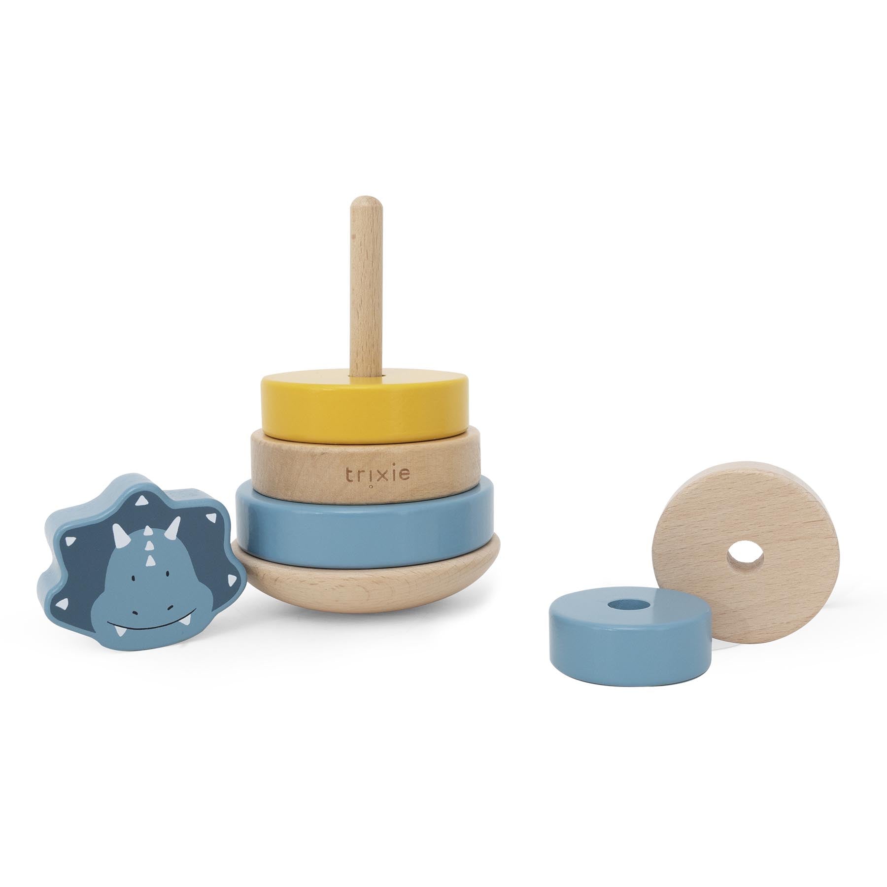 Wooden stacking toy - Mr. Triceratops