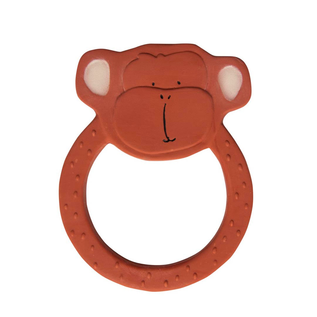 Natuurlijk rubber ronde bijtring - Mr. Monkey