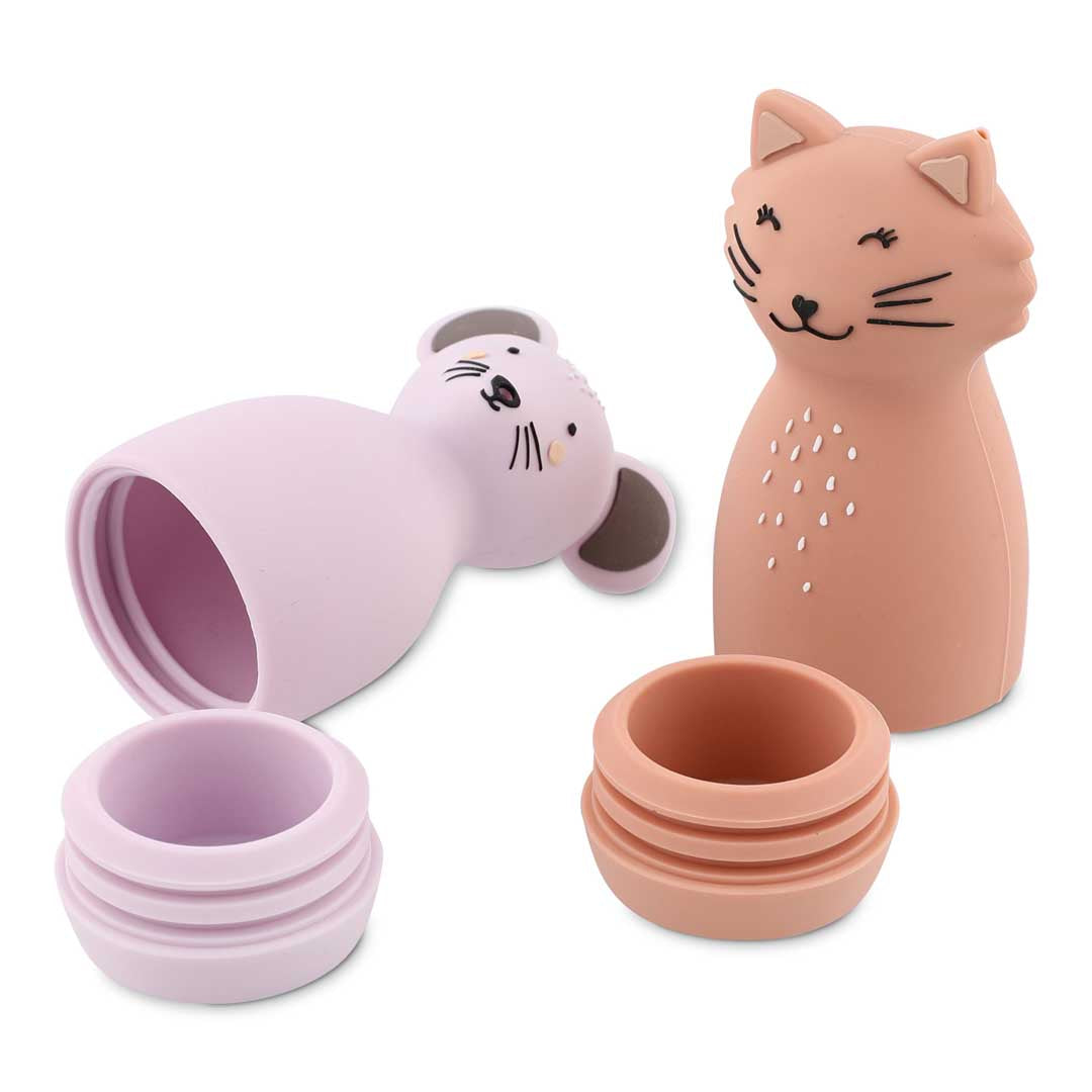 Badspeelgoed sproeiende dieren - Mrs. Cat & Mrs. Mouse