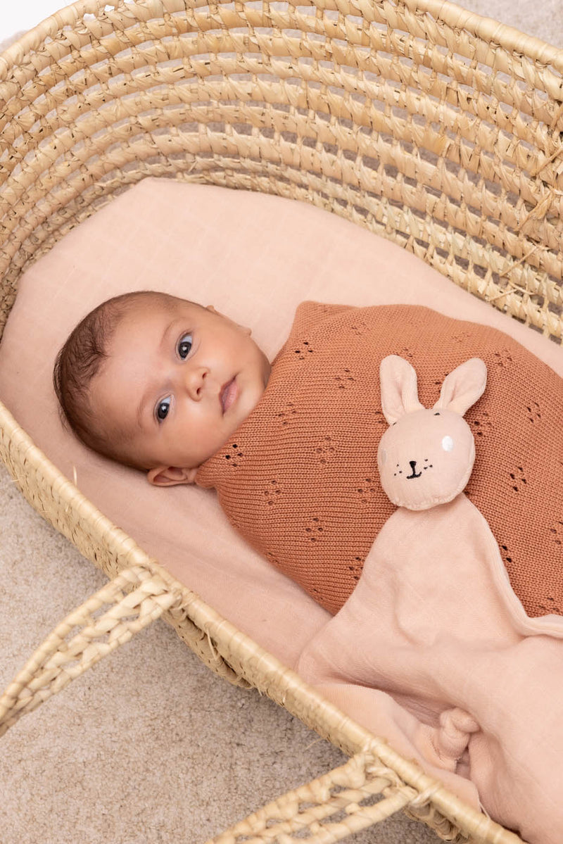 Trixie bedtime Mrs. Rabbit comforter