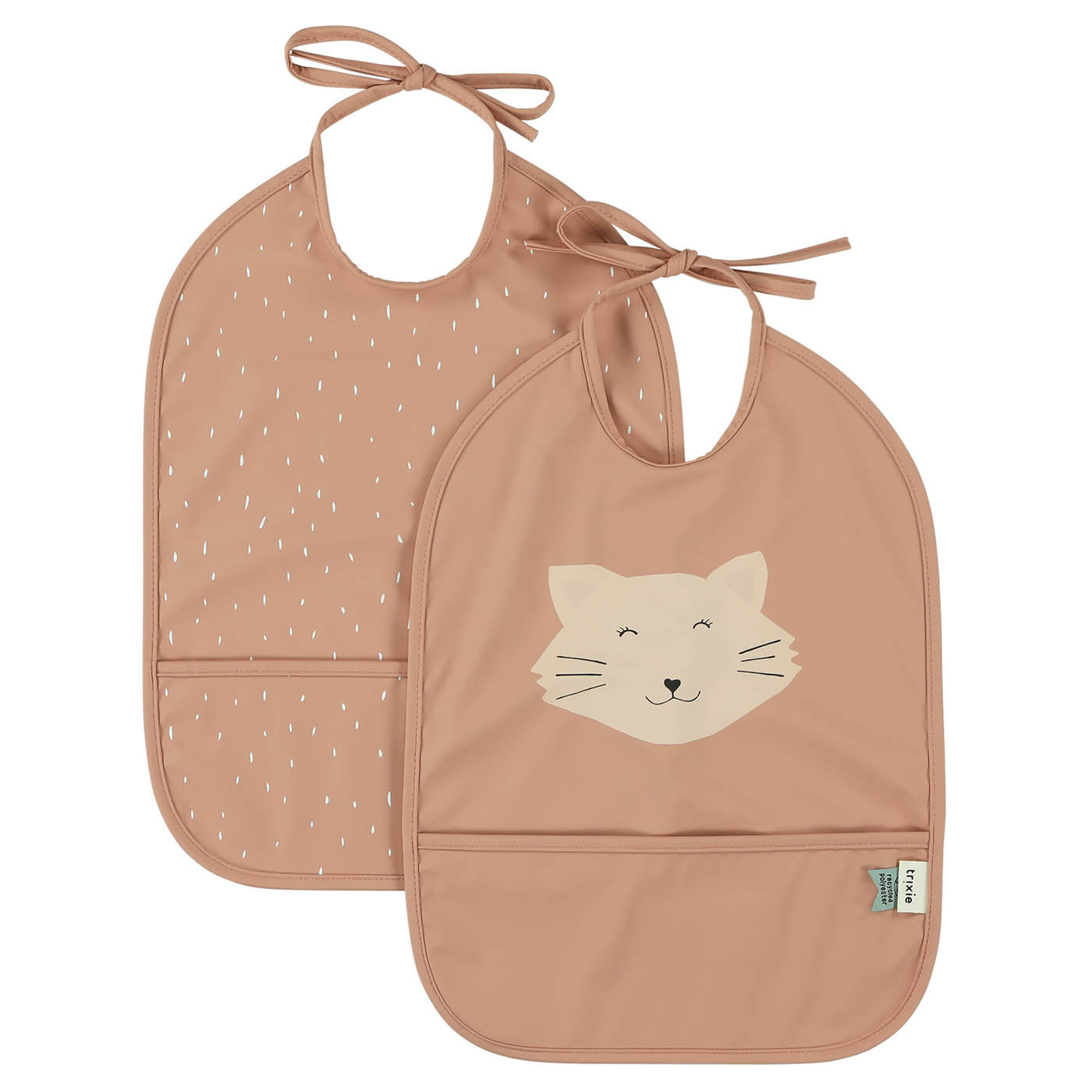 Waterproof bib 2-pack - Mrs. Cat – Trixie