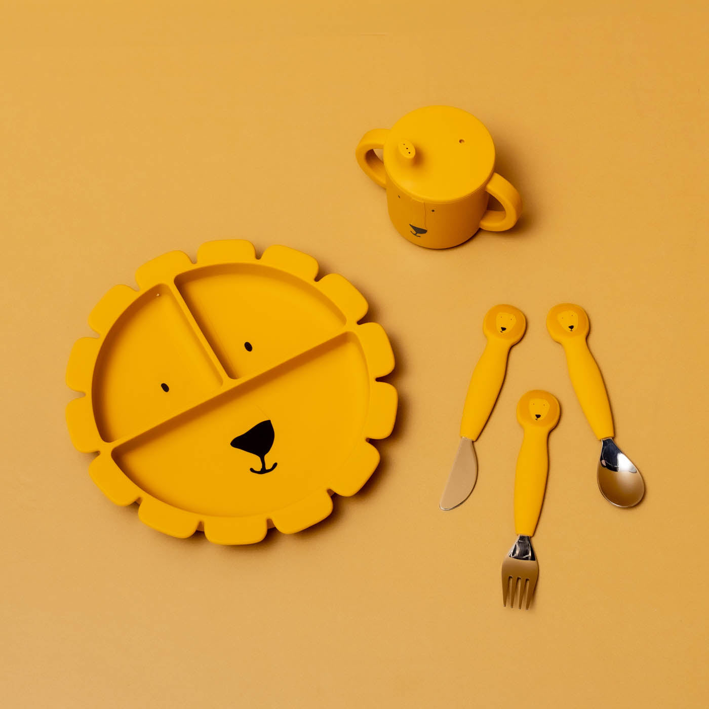 Siliconen bord met vakjes en zuignap - Mr. Lion