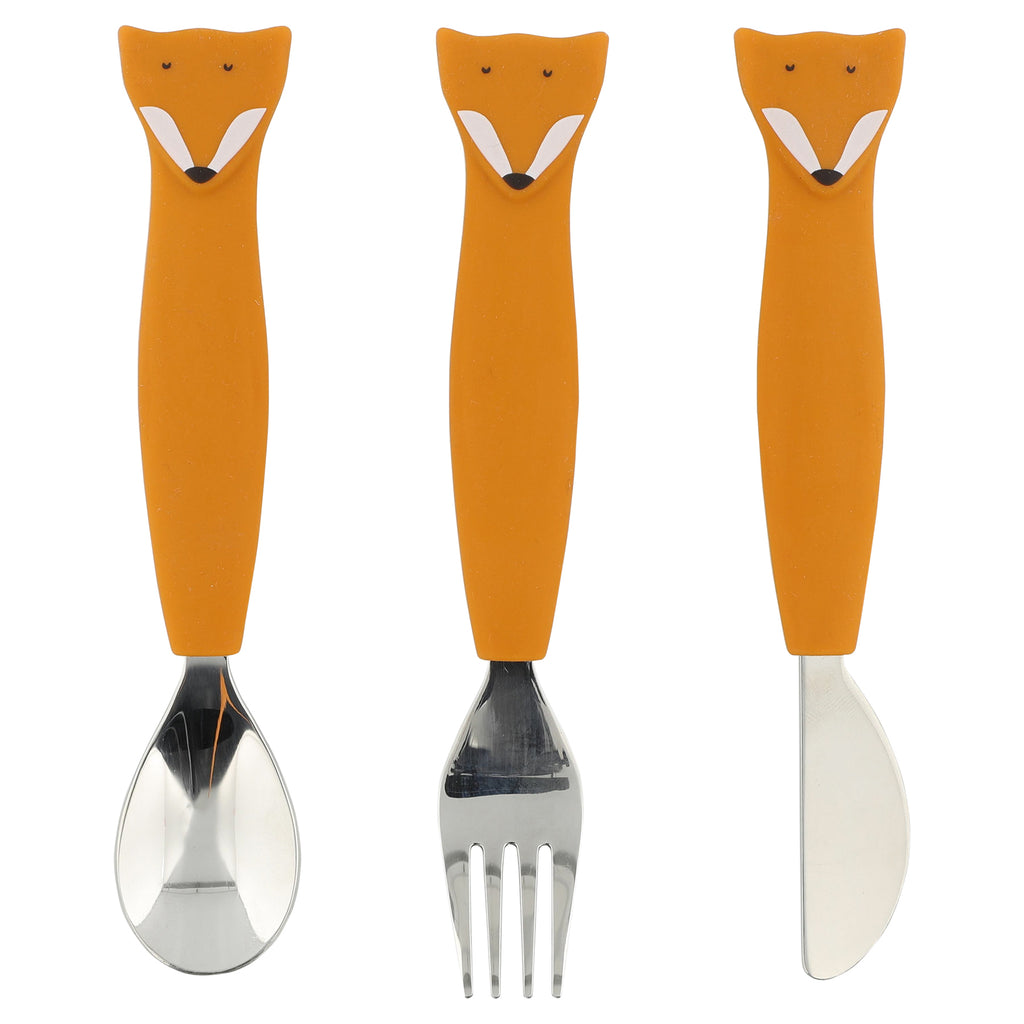 Siliconen eetset 3 stuks - Mr. Fox