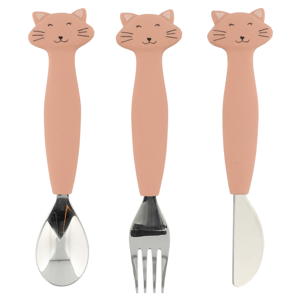 Siliconen eetset 3 stuks - Mrs. Cat