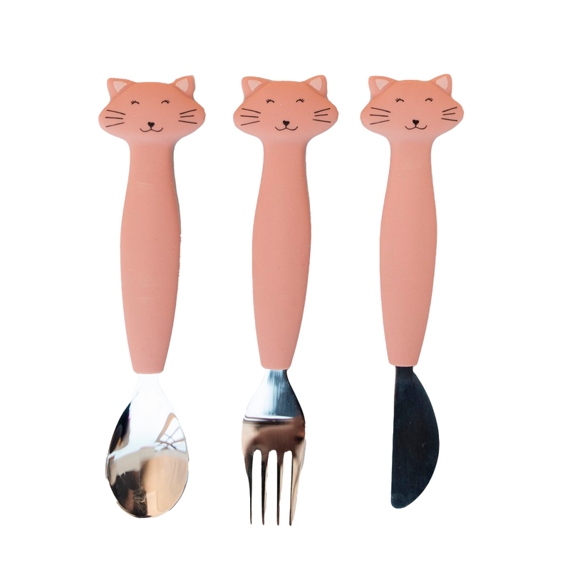 Siliconen eetset 3 stuks - Mrs. Cat