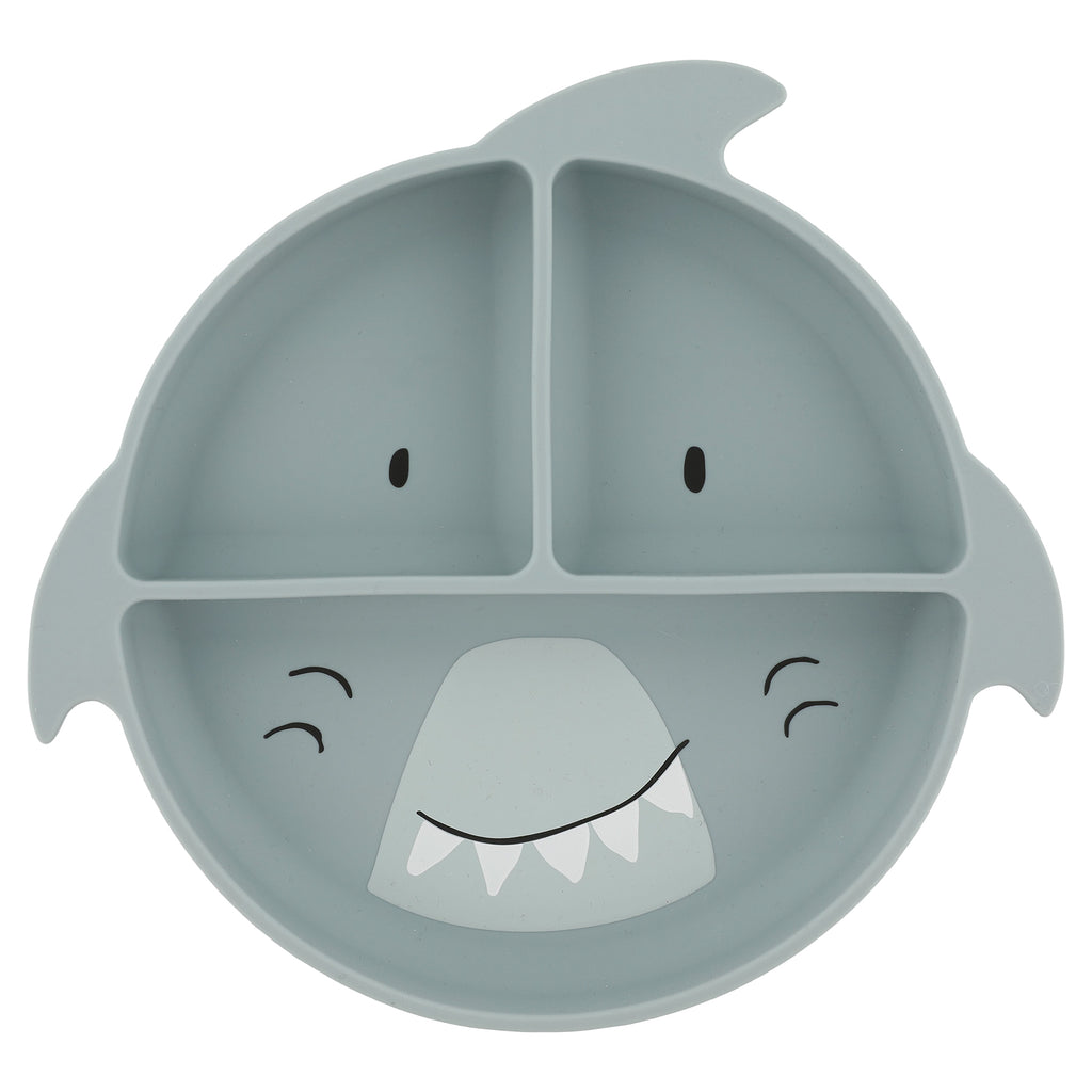 Siliconen bord met vakjes en zuignap - Mr. Shark