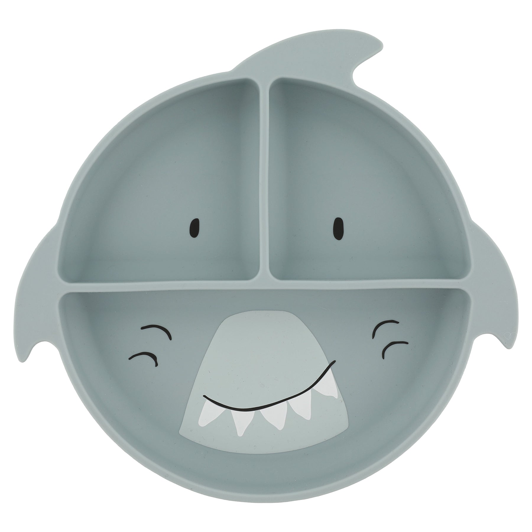 Siliconen bord met vakjes en zuignap - Mr. Shark