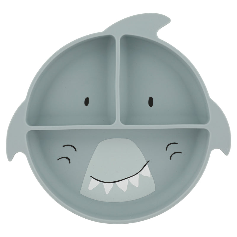 Siliconen bord met vakjes en zuignap - Mr. Shark