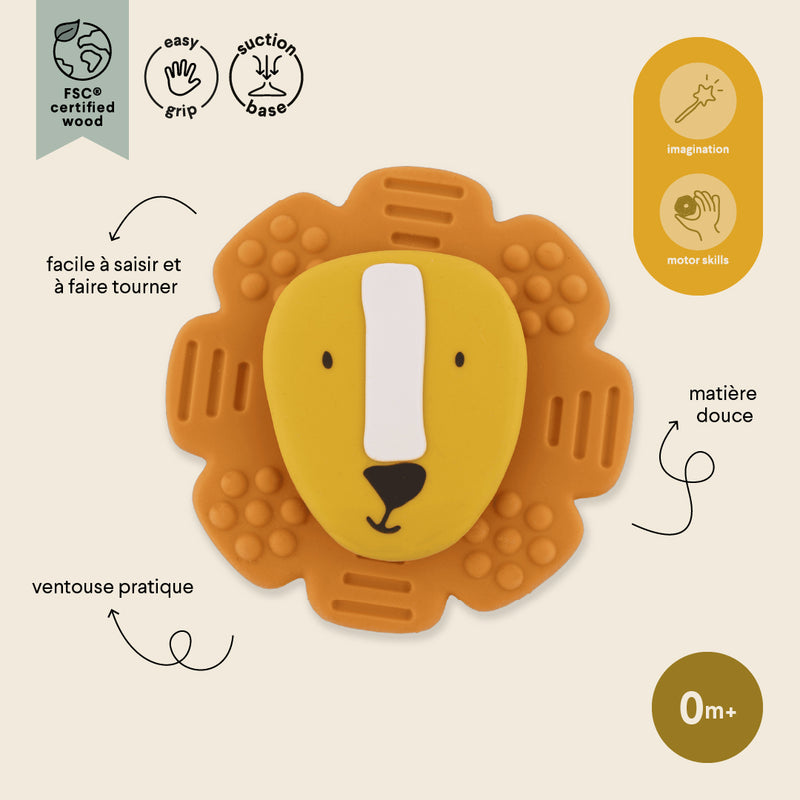 Siliconen spinner met zuignap - Mr. Lion