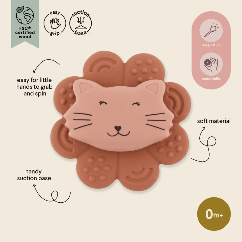Siliconen spinner met zuignap - Mrs. Cat