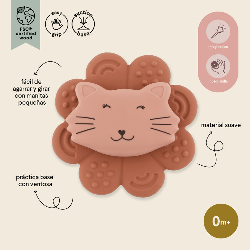 Siliconen spinner met zuignap - Mrs. Cat