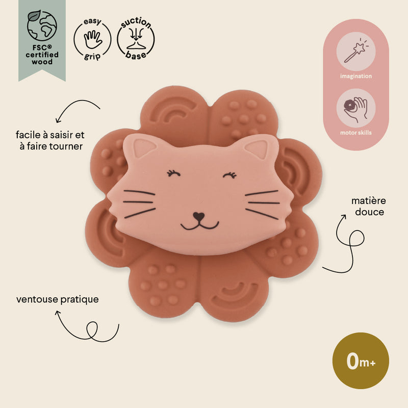 Siliconen spinner met zuignap - Mrs. Cat