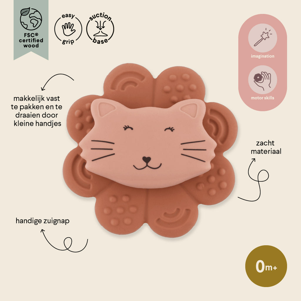 Siliconen spinner met zuignap - Mrs. Cat