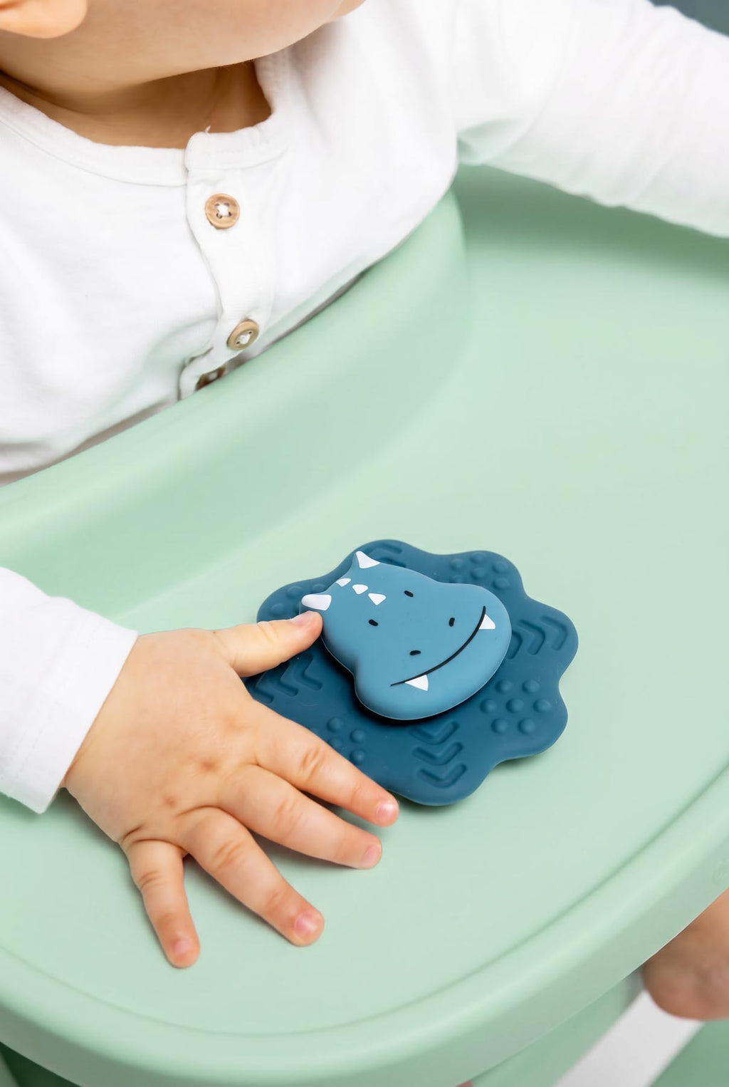 Siliconen spinner met zuignap - Mr. Triceratops