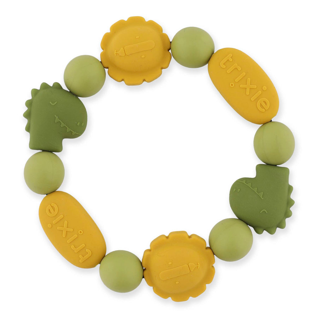 Bracelet de dentition en silicone - Mr. Dino & Mr. Lion