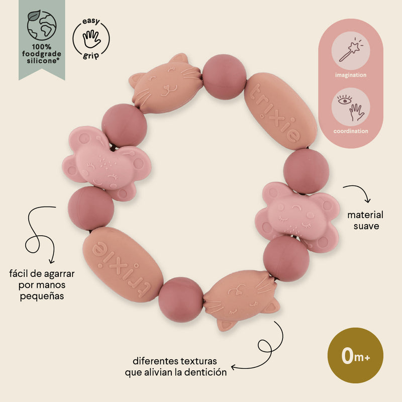 Bracelet de dentition en silicone - Mrs. Cat & Mrs. Butterfly