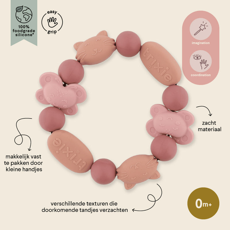 Bracelet de dentition en silicone - Mrs. Cat & Mrs. Butterfly