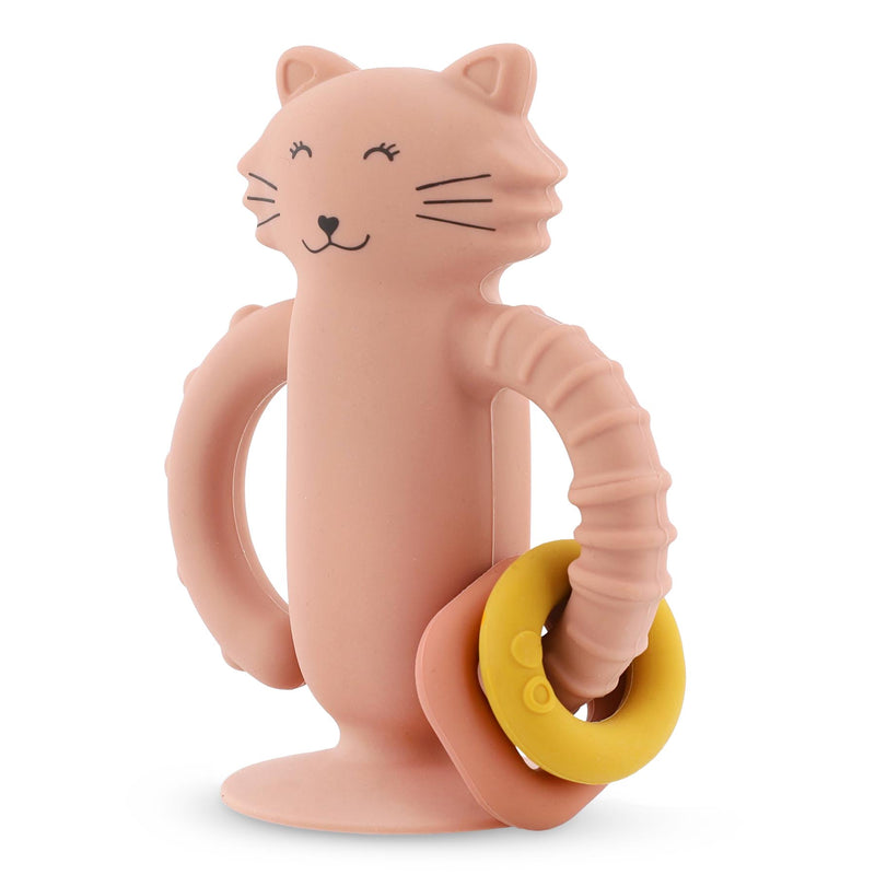 Siliconen sensorisch speelgoed met zuignap - Mrs. Cat