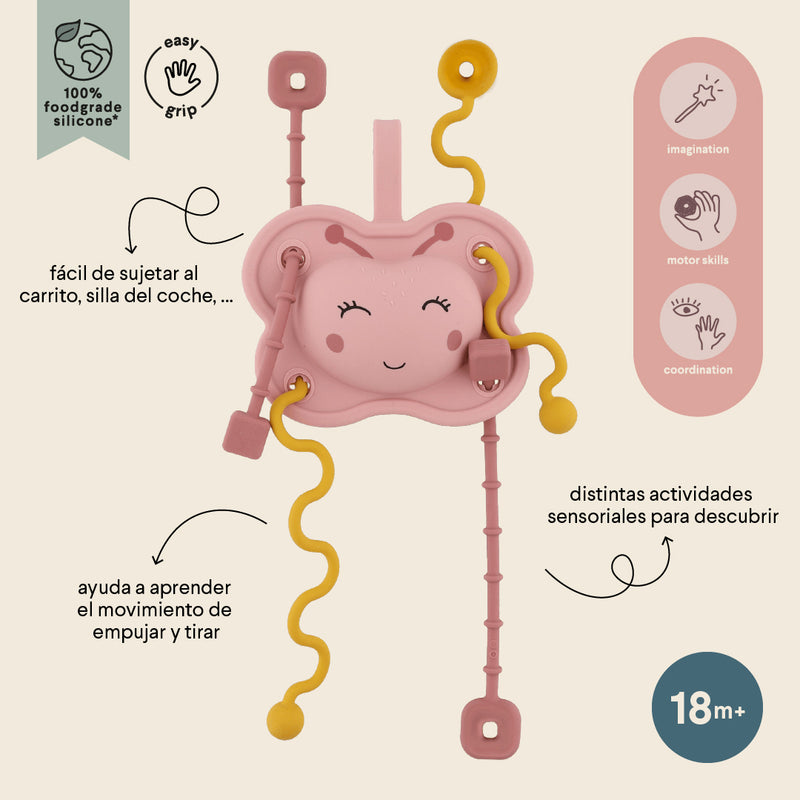 Silicone sensory pull toy - Mrs. Butterfly