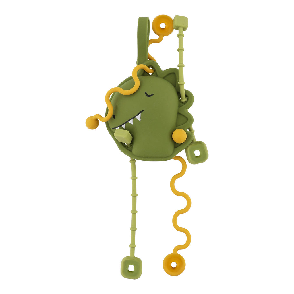 Silicone sensory pull toy - Mr. Dino
