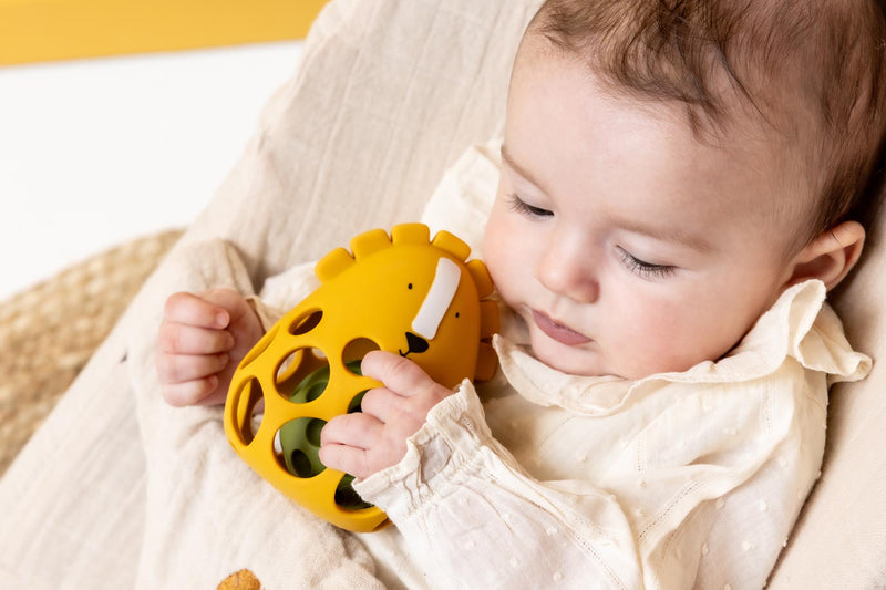 Silicone sensory rattle - Mr. Lion