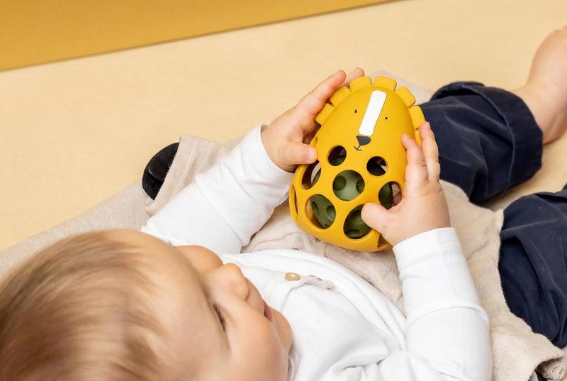 Silicone sensory rattle - Mr. Lion