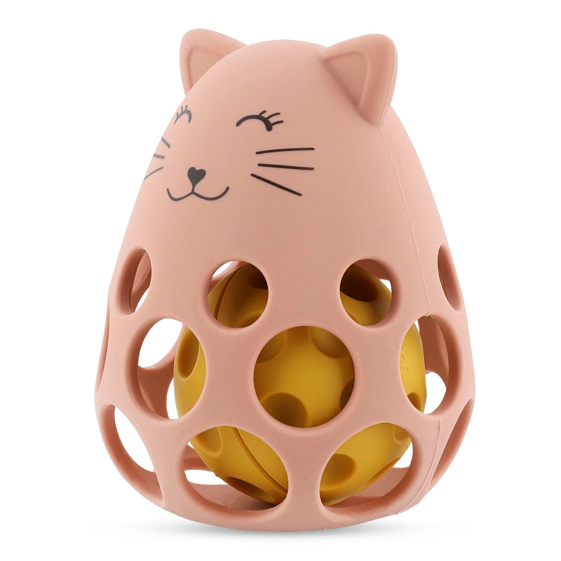 Silicone sensory rattle - Mrs. Cat