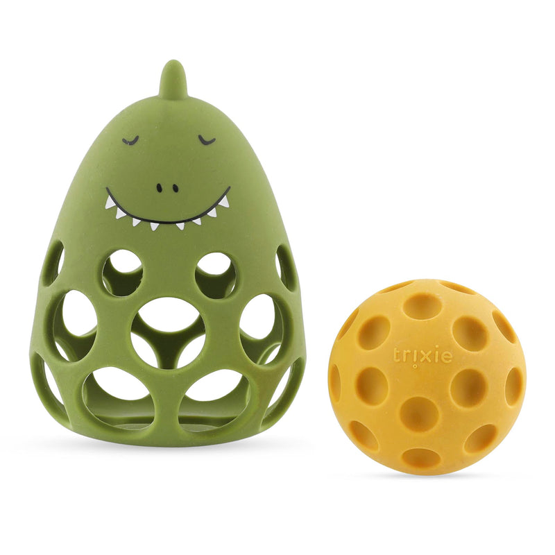 Silicone sensory rattle - Mr. Dino