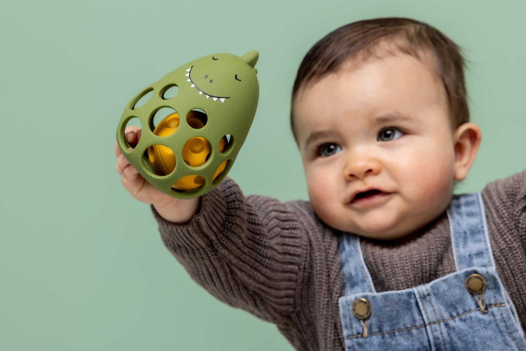 Silicone sensory rattle - Mr. Dino
