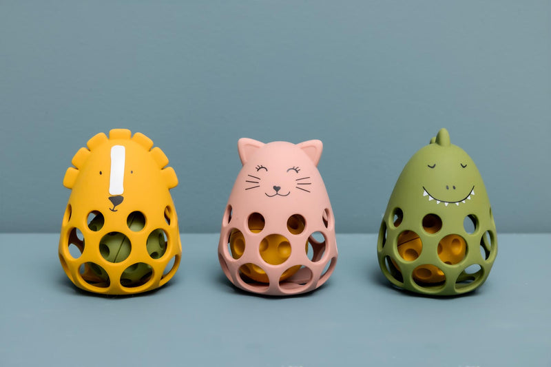 Silicone sensory rattle - Mr. Dino