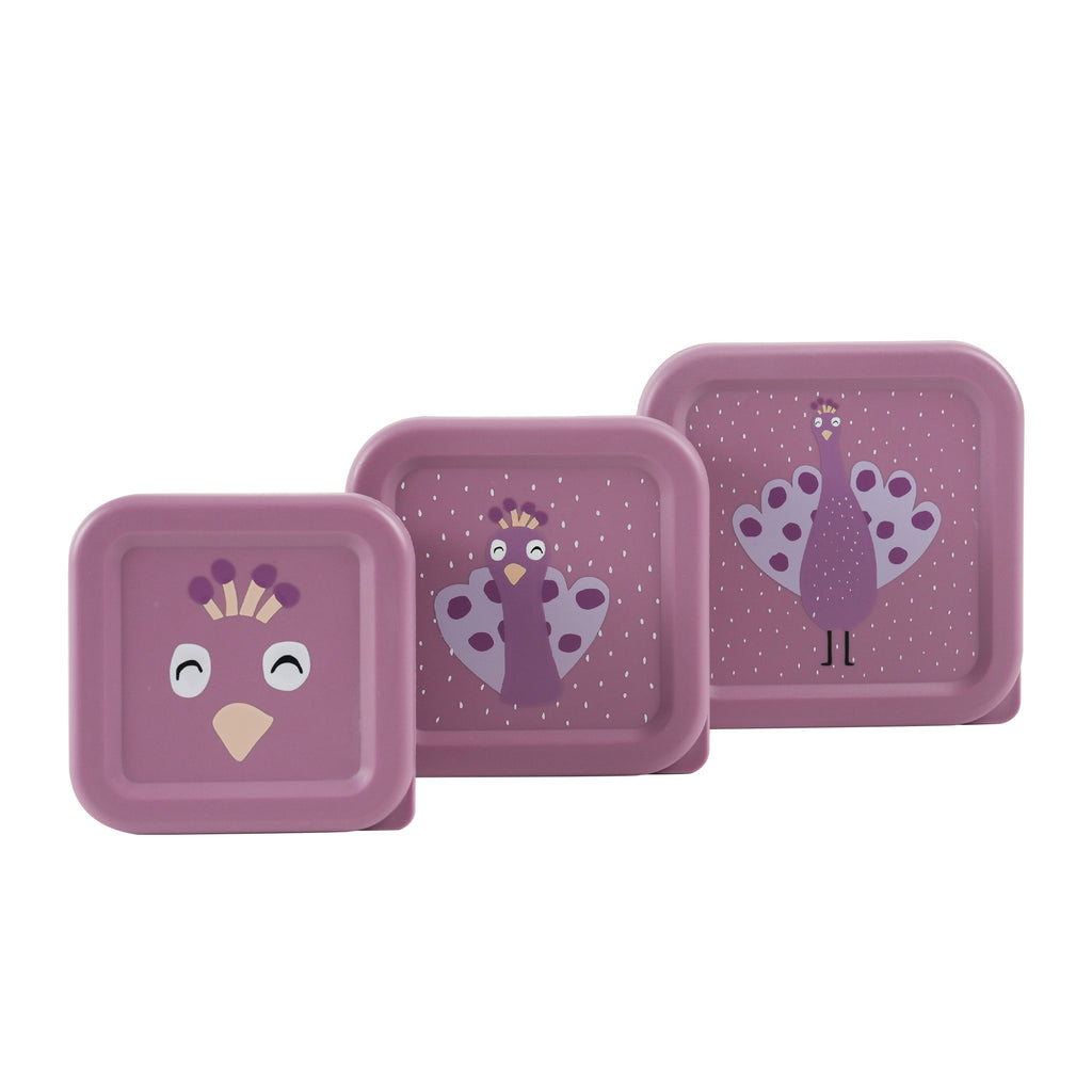 Snackbox set - 3 delig - Mrs. Peacock