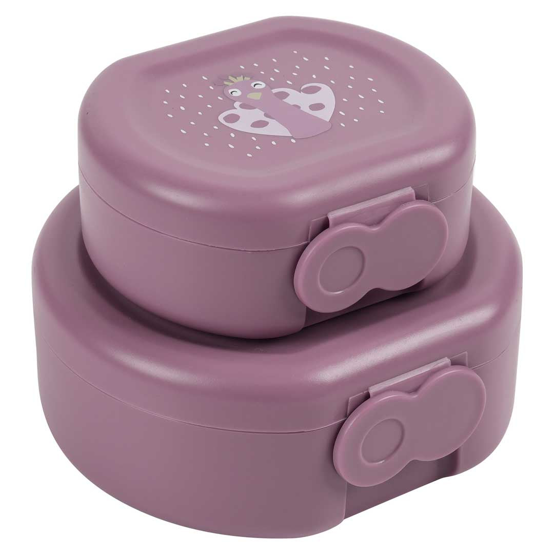 Snackbox met clip - 2 stuks - Mrs. Peacock