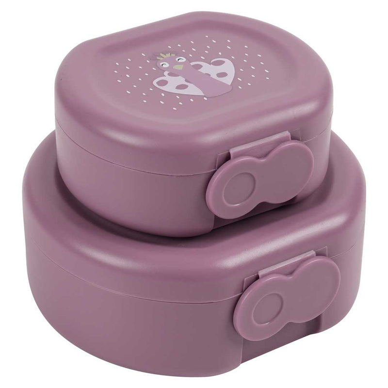 Snackbox met clip - 2 stuks - Mrs. Peacock